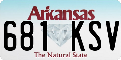 AR license plate 681KSV