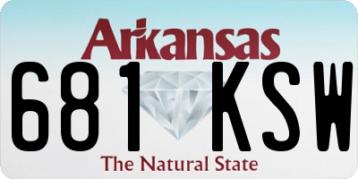 AR license plate 681KSW