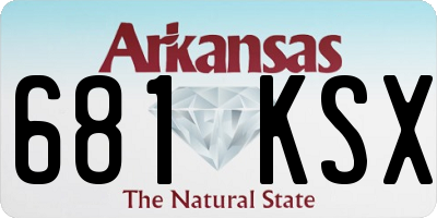 AR license plate 681KSX