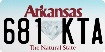 AR license plate 681KTA