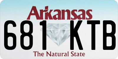 AR license plate 681KTB
