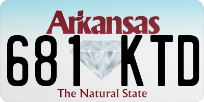 AR license plate 681KTD