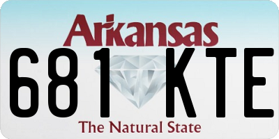 AR license plate 681KTE