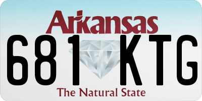AR license plate 681KTG