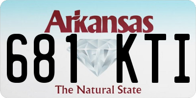 AR license plate 681KTI
