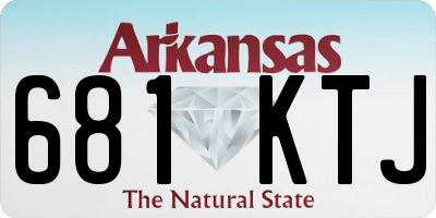 AR license plate 681KTJ