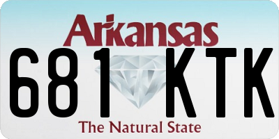 AR license plate 681KTK