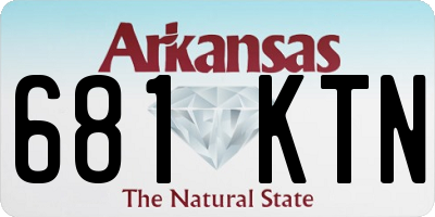 AR license plate 681KTN