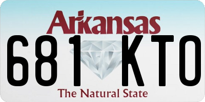 AR license plate 681KTO