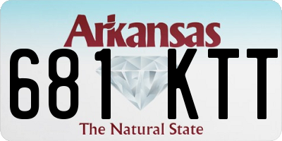 AR license plate 681KTT