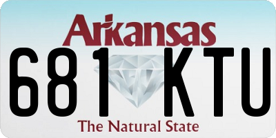 AR license plate 681KTU