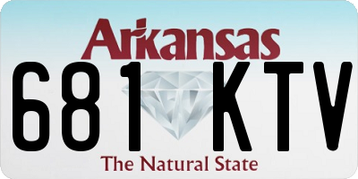 AR license plate 681KTV