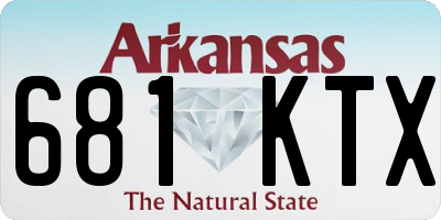 AR license plate 681KTX