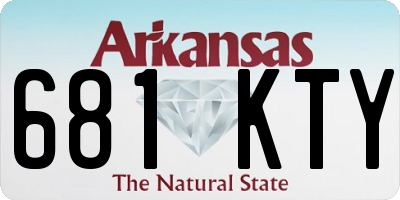 AR license plate 681KTY