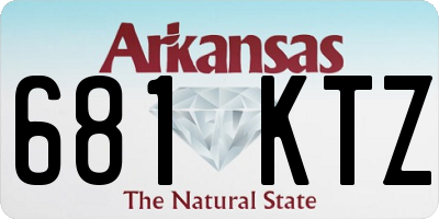 AR license plate 681KTZ