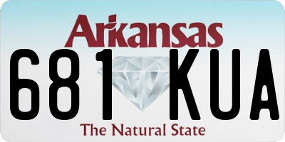AR license plate 681KUA