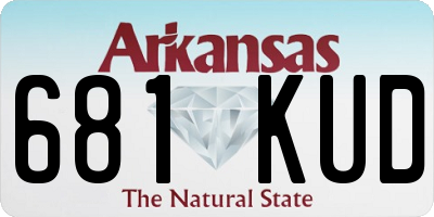 AR license plate 681KUD