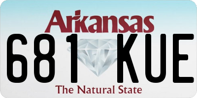 AR license plate 681KUE