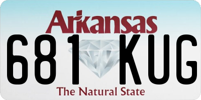 AR license plate 681KUG