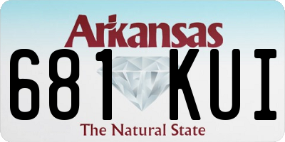 AR license plate 681KUI
