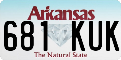 AR license plate 681KUK