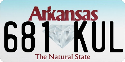 AR license plate 681KUL