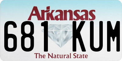 AR license plate 681KUM