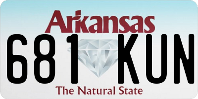 AR license plate 681KUN