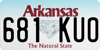 AR license plate 681KUO