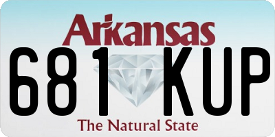 AR license plate 681KUP