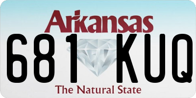 AR license plate 681KUQ