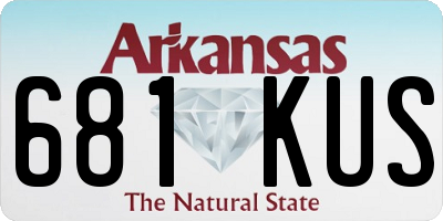 AR license plate 681KUS