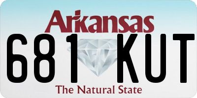 AR license plate 681KUT