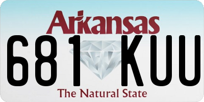 AR license plate 681KUU