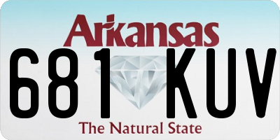 AR license plate 681KUV