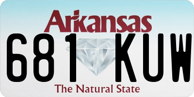 AR license plate 681KUW