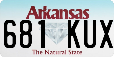 AR license plate 681KUX