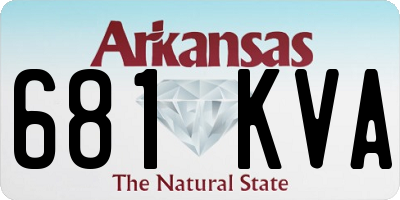 AR license plate 681KVA
