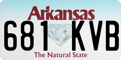 AR license plate 681KVB