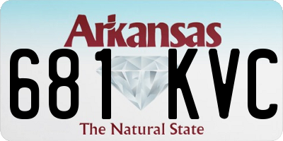 AR license plate 681KVC