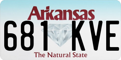 AR license plate 681KVE
