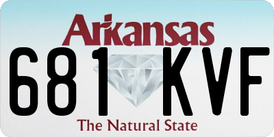 AR license plate 681KVF