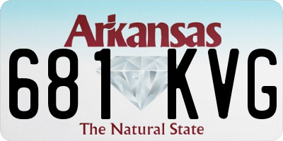 AR license plate 681KVG