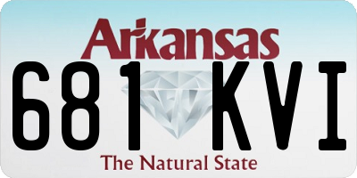 AR license plate 681KVI