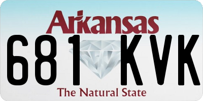AR license plate 681KVK