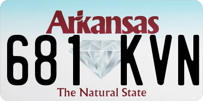 AR license plate 681KVN