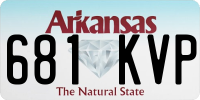 AR license plate 681KVP