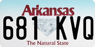AR license plate 681KVQ