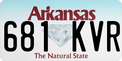 AR license plate 681KVR