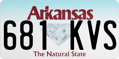 AR license plate 681KVS